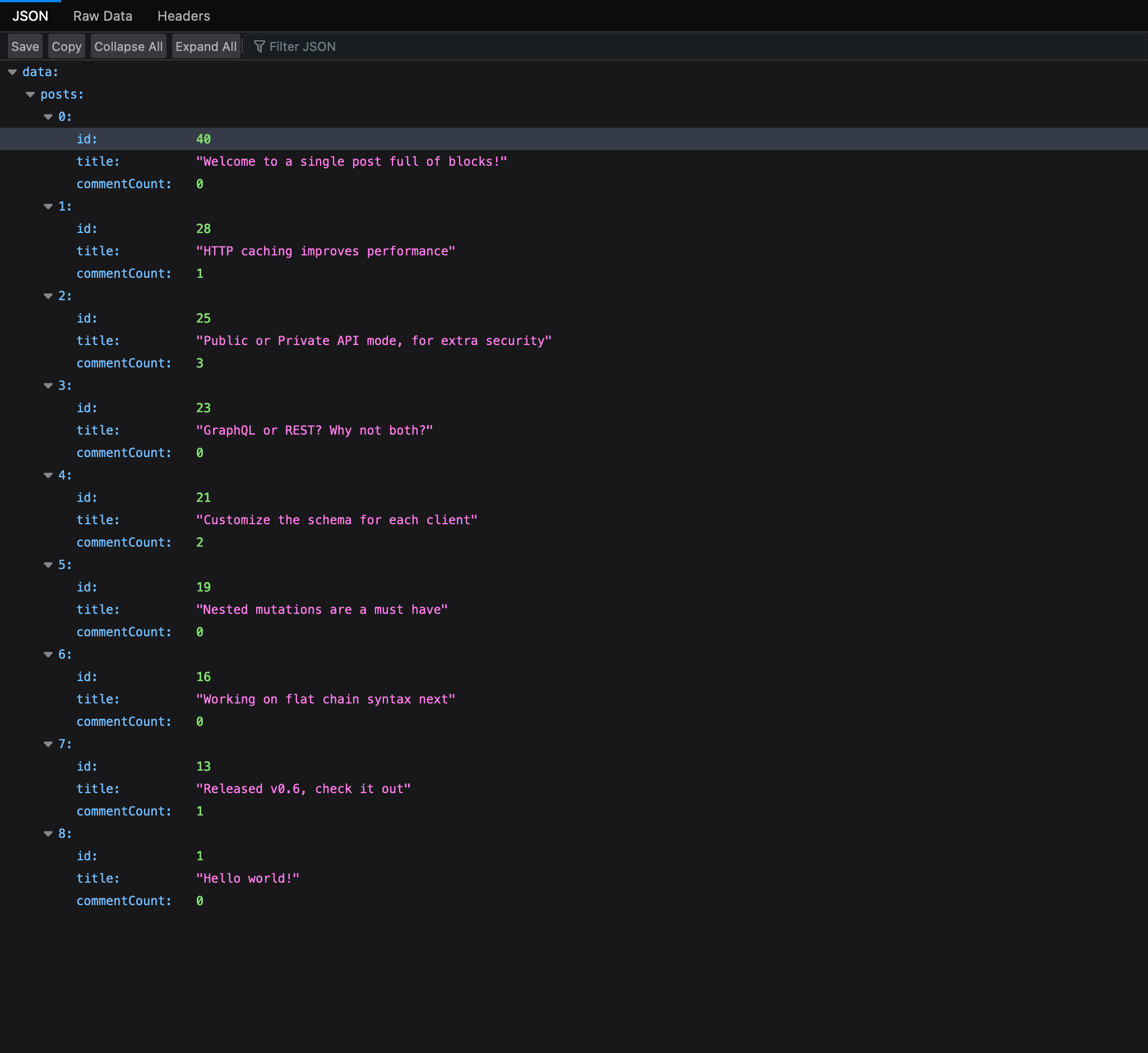Esecuzione di una persisted query nel browser