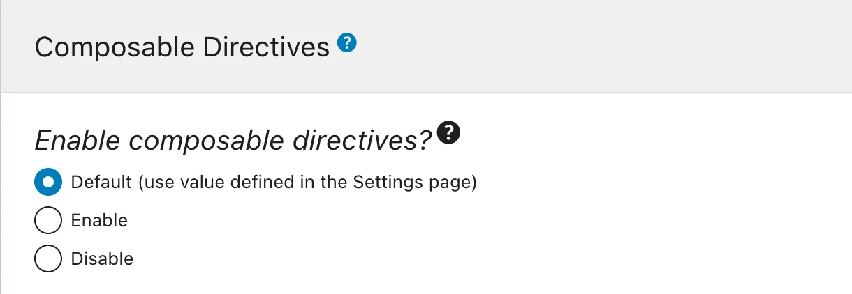 Multi-Field Directives nella Schema Configuration