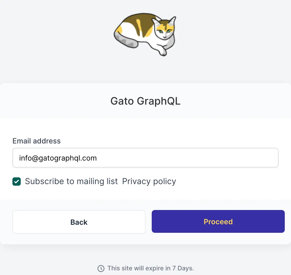 Prova di Gato GraphQL con InstaWP